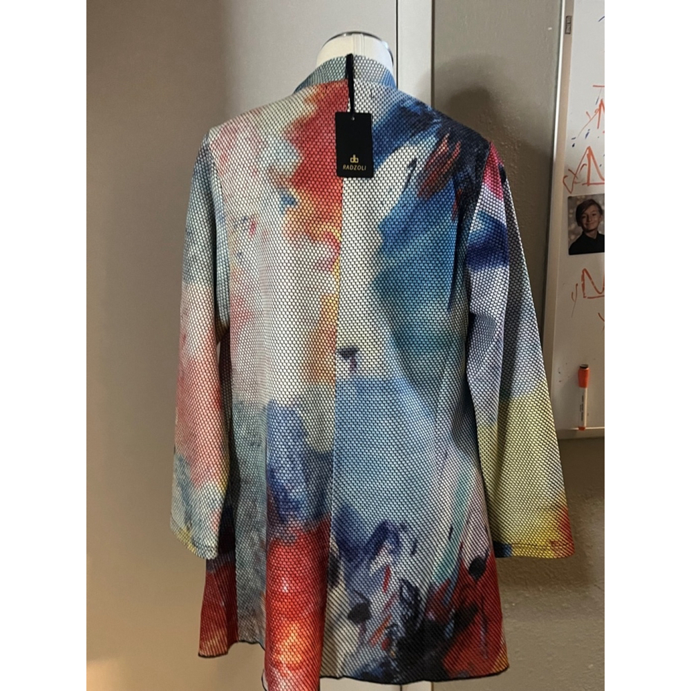 Nwt womens cardigan jackt retro style by radzoli  multicolor - Picture 6 of 14